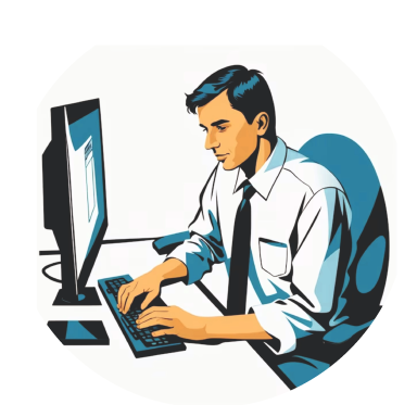 Super Computer Typing Logo